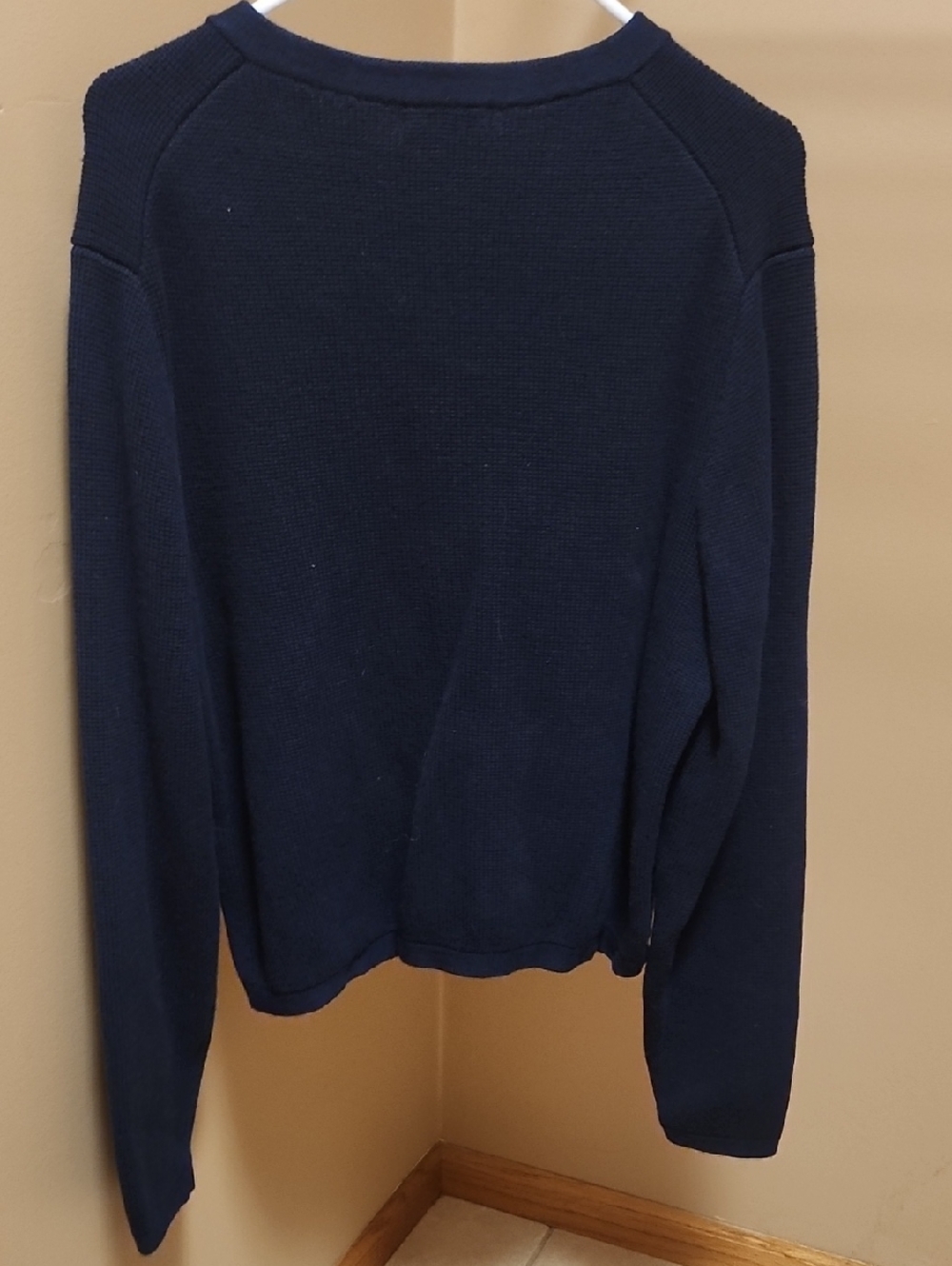 Quince 100% Organic Cotton Sweater Jacket in Navy, Size L - Picture 8 of 8